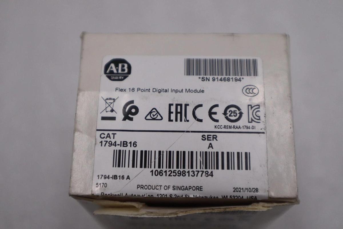 NEW Allen Bradley 1794-IB16 A Flex 16 Point Digital Input Module STOCK H323A