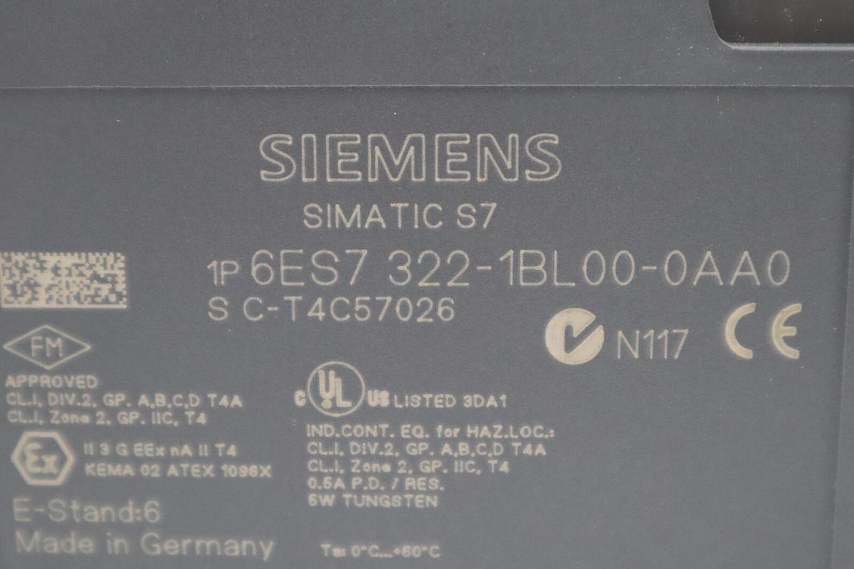 Used Siemens 6ES7 322-1BL00-0AA0 DIGITAL OUTPUT MODULE SIMATIC S7-300 STOCK K-3932