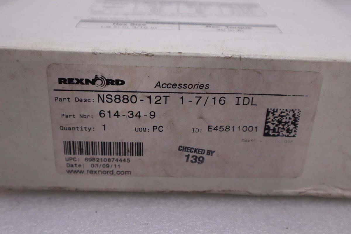 NEW REXNORD NS880-12T 1-7/16 IDL SPROCKET STOCK H1562