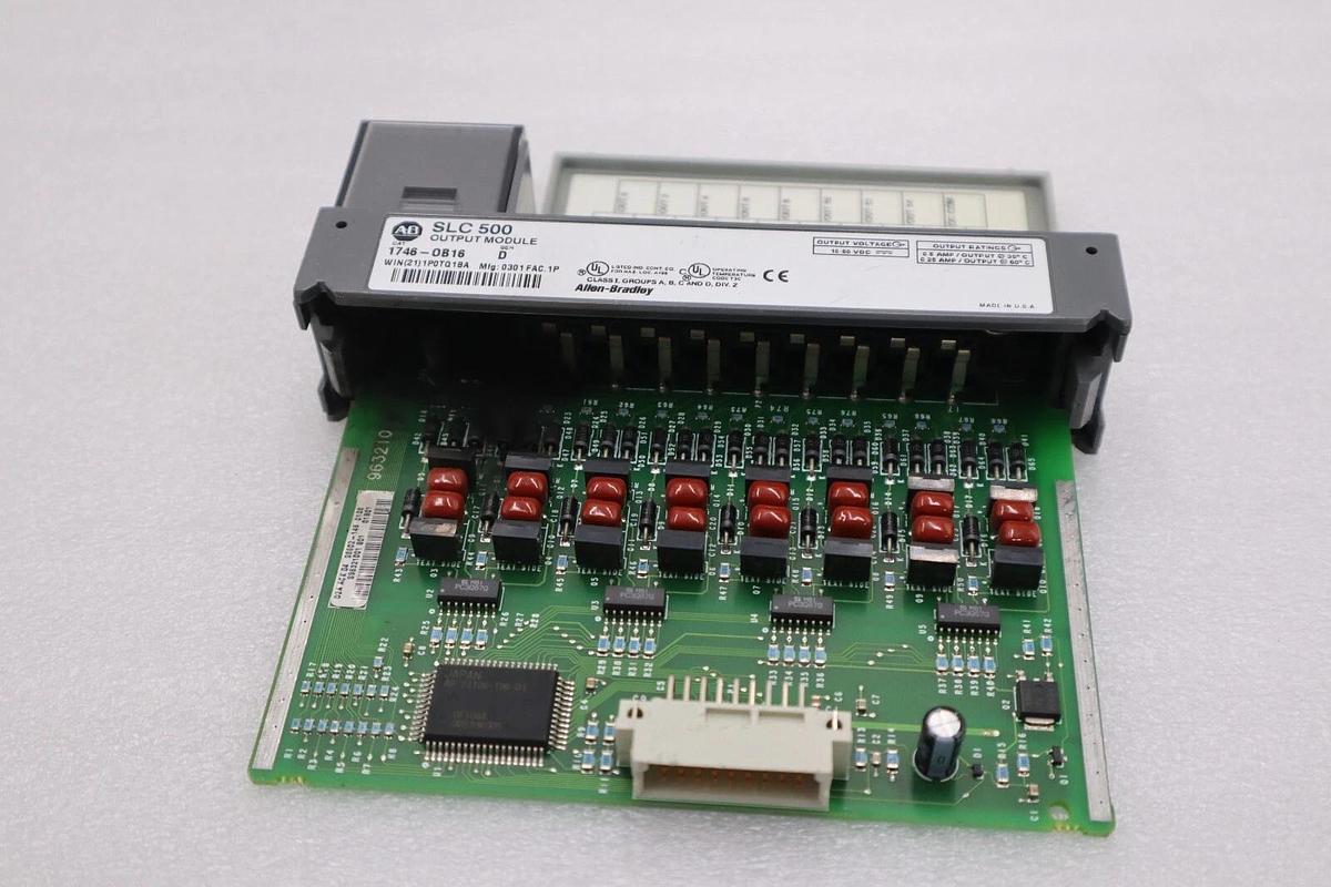 Used Allen Bradley 1746-OB16 Ser. D SLC 500 16-Point DC Output Module STOCK K-102-D