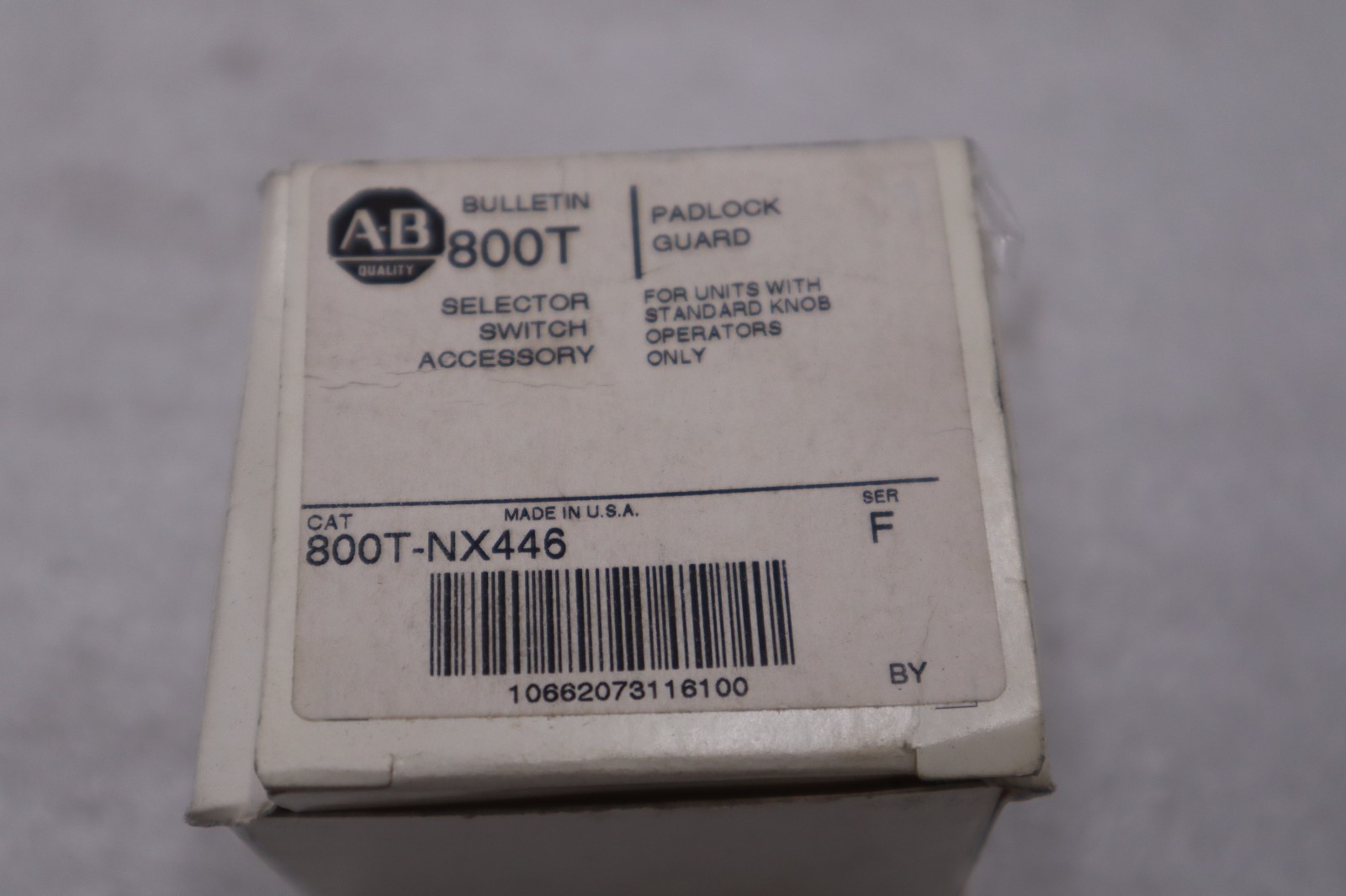 Used AB Allen-Bradley 800T-NX446 Ser F Padlock Guard Selector Switch STK GF701A