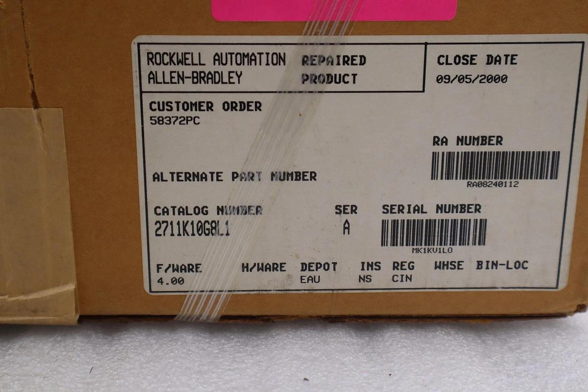 Used REFURBISHED Allen Bradley 2711K10G8L1 A PanelView 1000 Interface Panel STK 2444