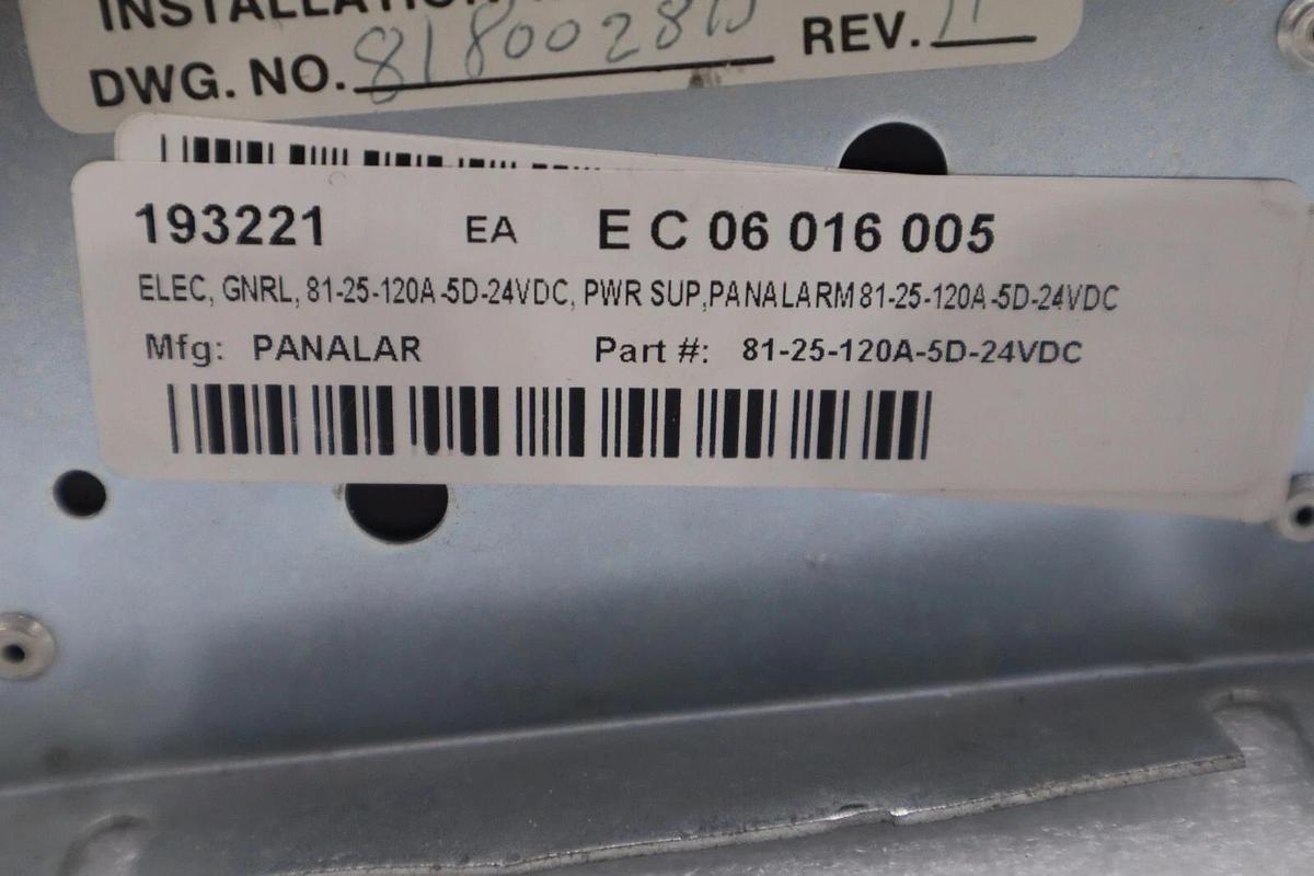 Refurbished Panelarm 81-25-120A-5D-24 POWER CONTROL UNIT 120V 50/60HZ STOCK G279