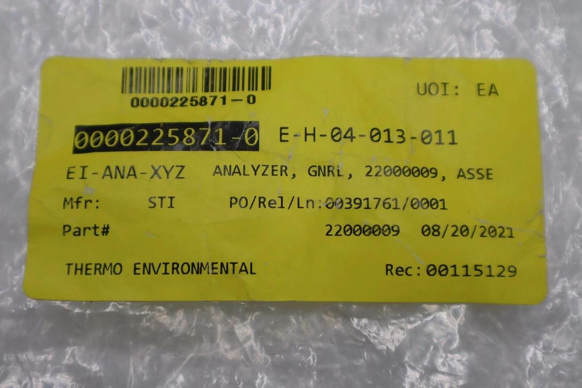 Used NEW THERMO 22000009 ANALYZER UNMP STOCK G475A