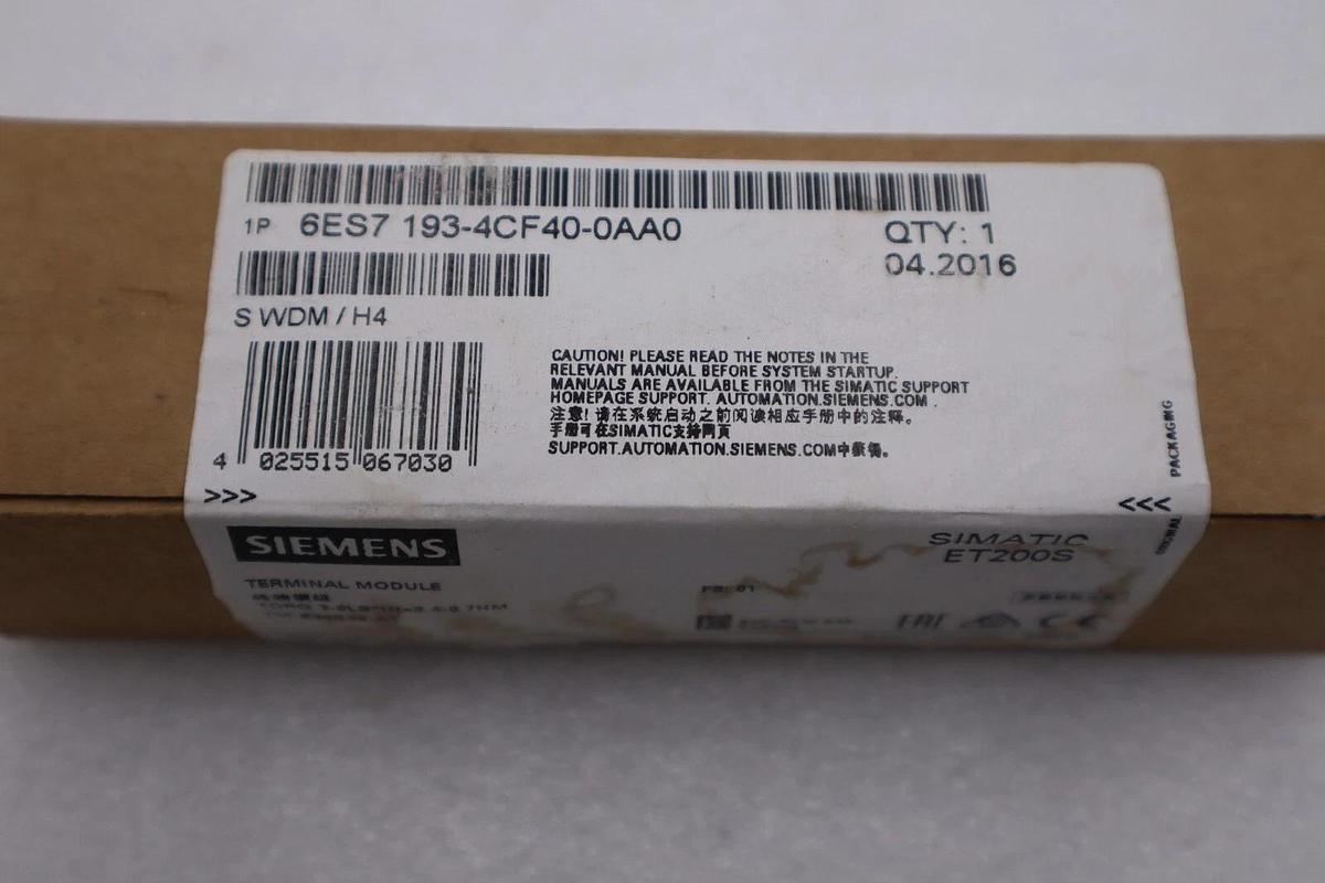 Used New Seal Siemens 6ES7193-4CF40-0AA0 6ES71934CF400AA0 Terminal Module Stock G701A