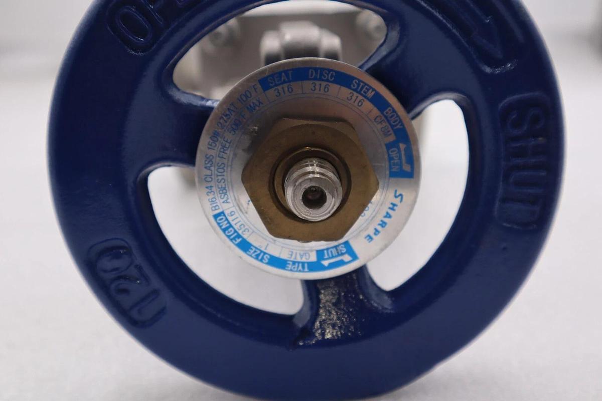 SHARPE 35116 1” 150 CF8M GATE VALVE STOCK 1999