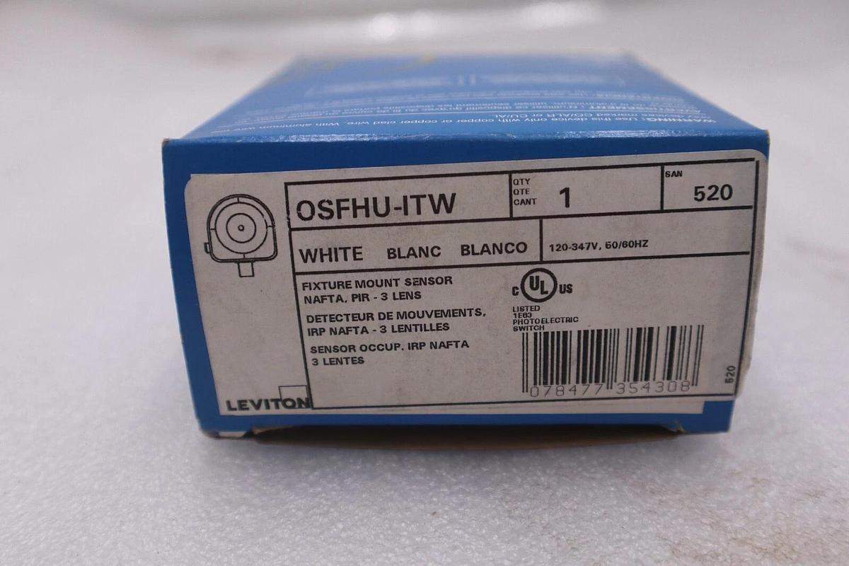 NEW OPEN BOX Leviton OSFHU-ITW High Bay Occupancy Sensor STOCK K-3139 78477354308