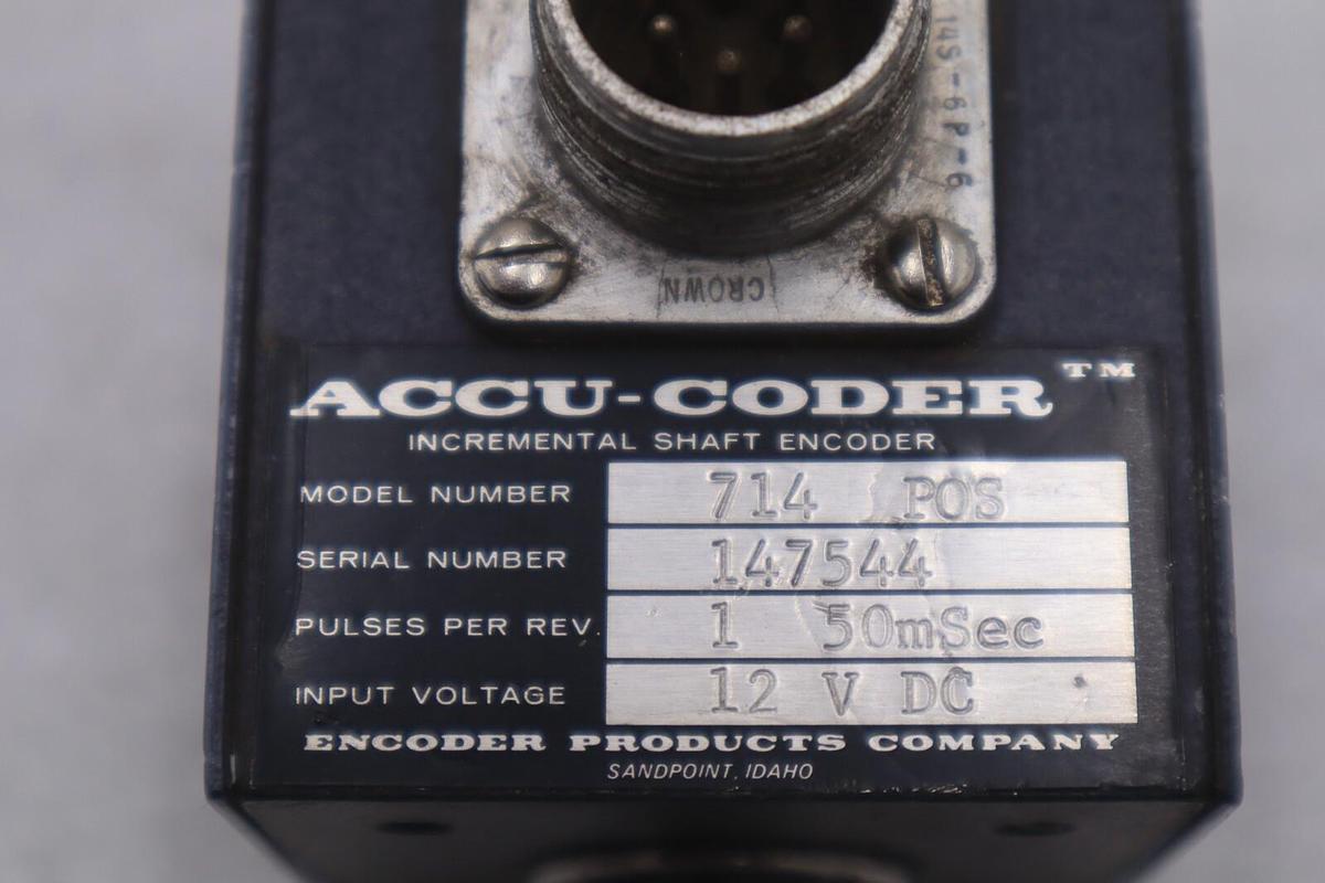 Used Accu-Coder - P/N: 714-POS Incremental Shaft Encoder STOCK K-3684