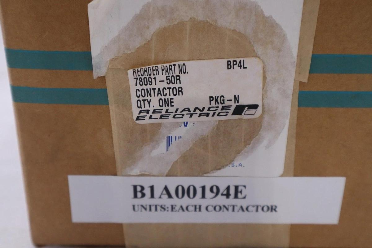 78091-50R Ward RELIANCE Electric 75 AMP 3-Pole 120VAC Contactor Relay STK GF1387