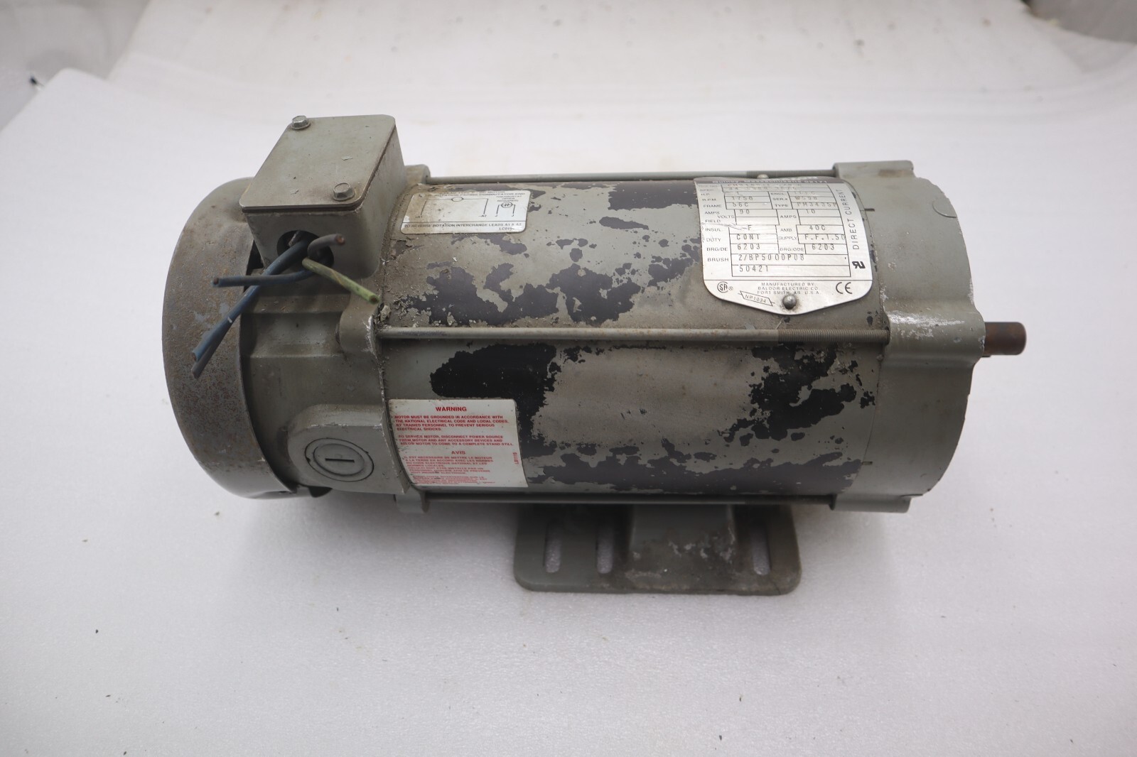 Used BOSTON GEAR PM9100TF-578-B MOTOR STOCK #M-54
