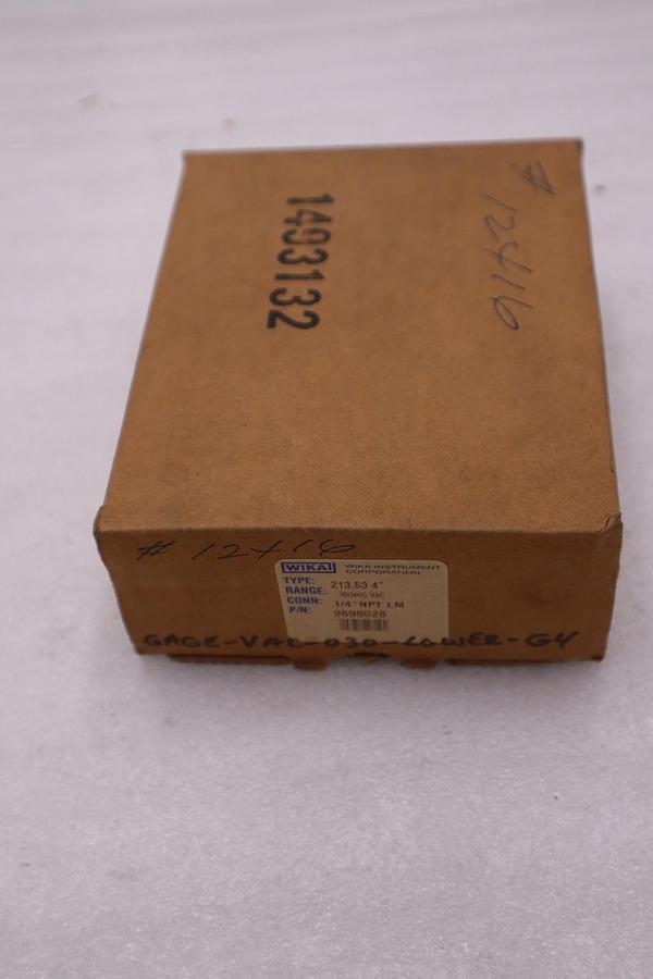 WIKA 9699028 -30-0INHG - NEW IN BOX - STOCK GF609A