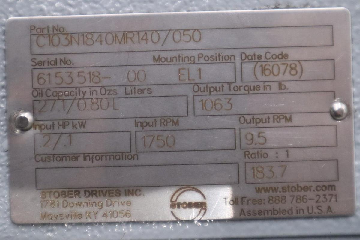 Stober C103N1840MR140/050 Inline Gearbox - STOCK GF620