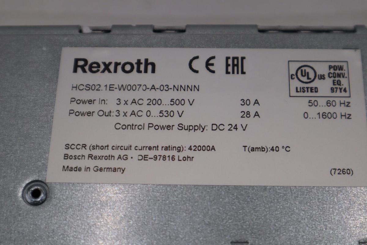 Used NEW OPEN BOX Bosch Rexroth HCS02.1E-W0070-A-03-NNNN Compact Converter STK H1950