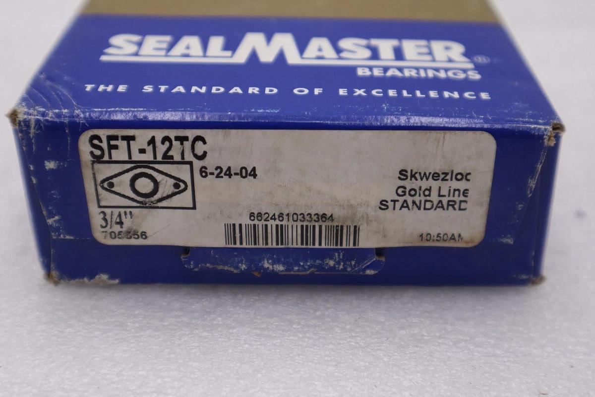 Used SealMaster SFT-12TC Flange Mount Bearing 3/4" Bore 2 Bolt Mount STOCK H570A