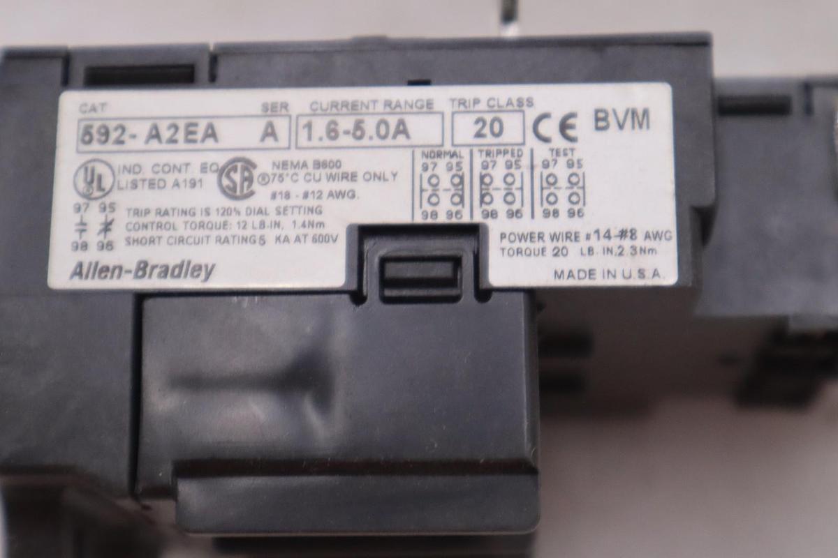 ALLEN BRADLEY 592-A2EA OVERLOAD RELAY- NEW IN BOX - STOCK GF514A