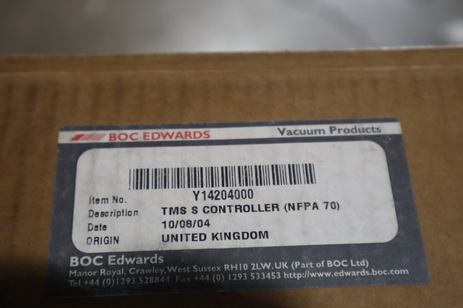 NEW BOC EDWARDS Y14204000 TMS TEMPERATURE MEASURING SYSTEM STOCK 1001A