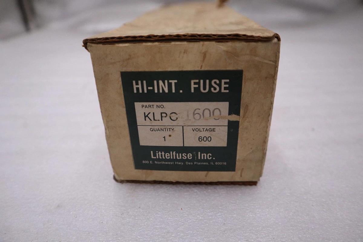 Used Littelfuse KLPC1600/ KLPC 1600 Fuse Class L Hi Interrupting - STOCK 5816A