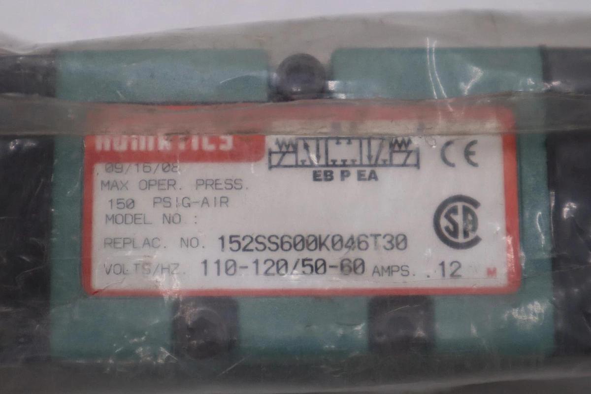Used Numatics 152SS600K046T30 Pneumatic Solenoid Valve 150psi - NEW - STOCK GF604A