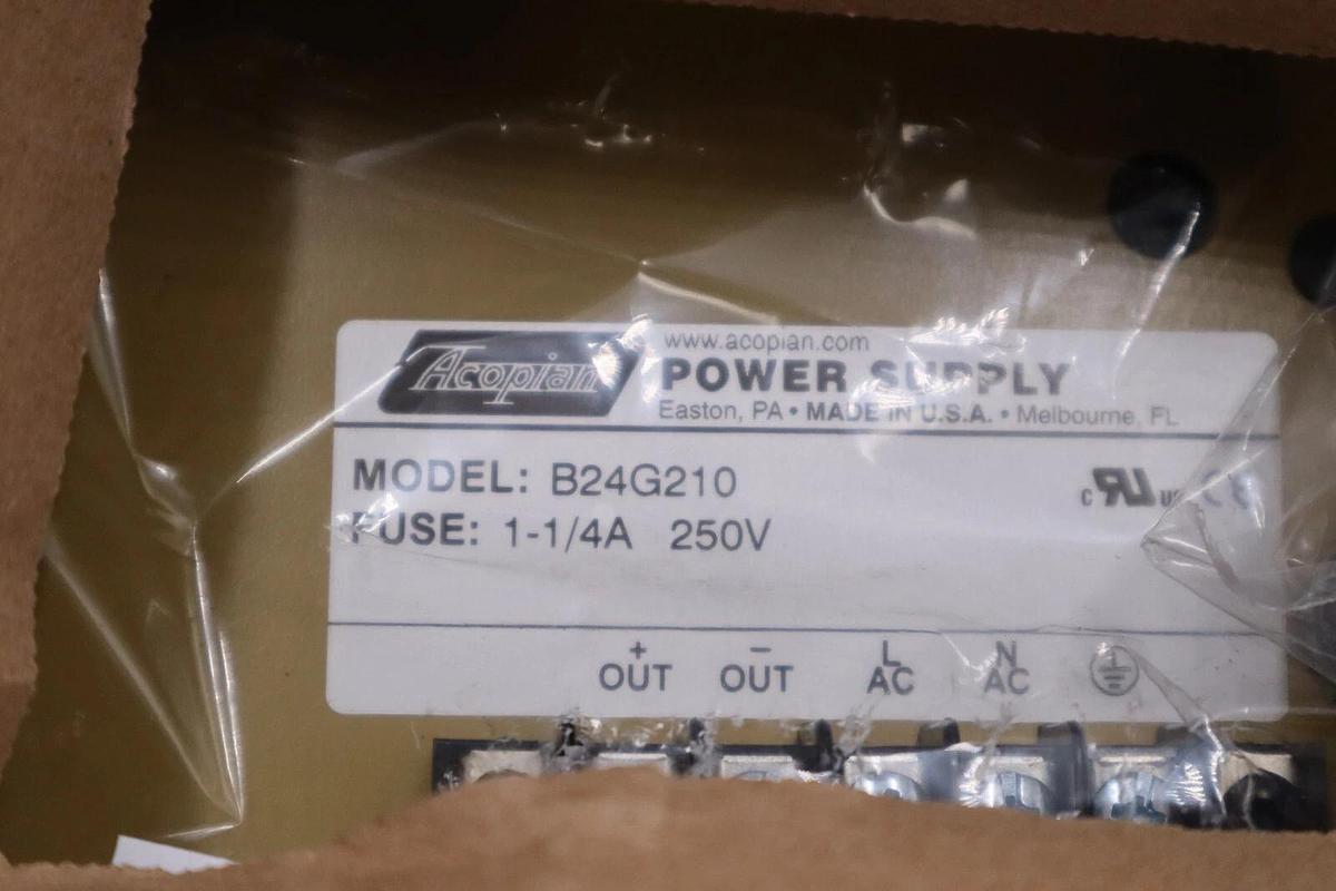 Used Acopian B24G210 Regulated Power Supply 1-1/4 A 250V STOCK G179A