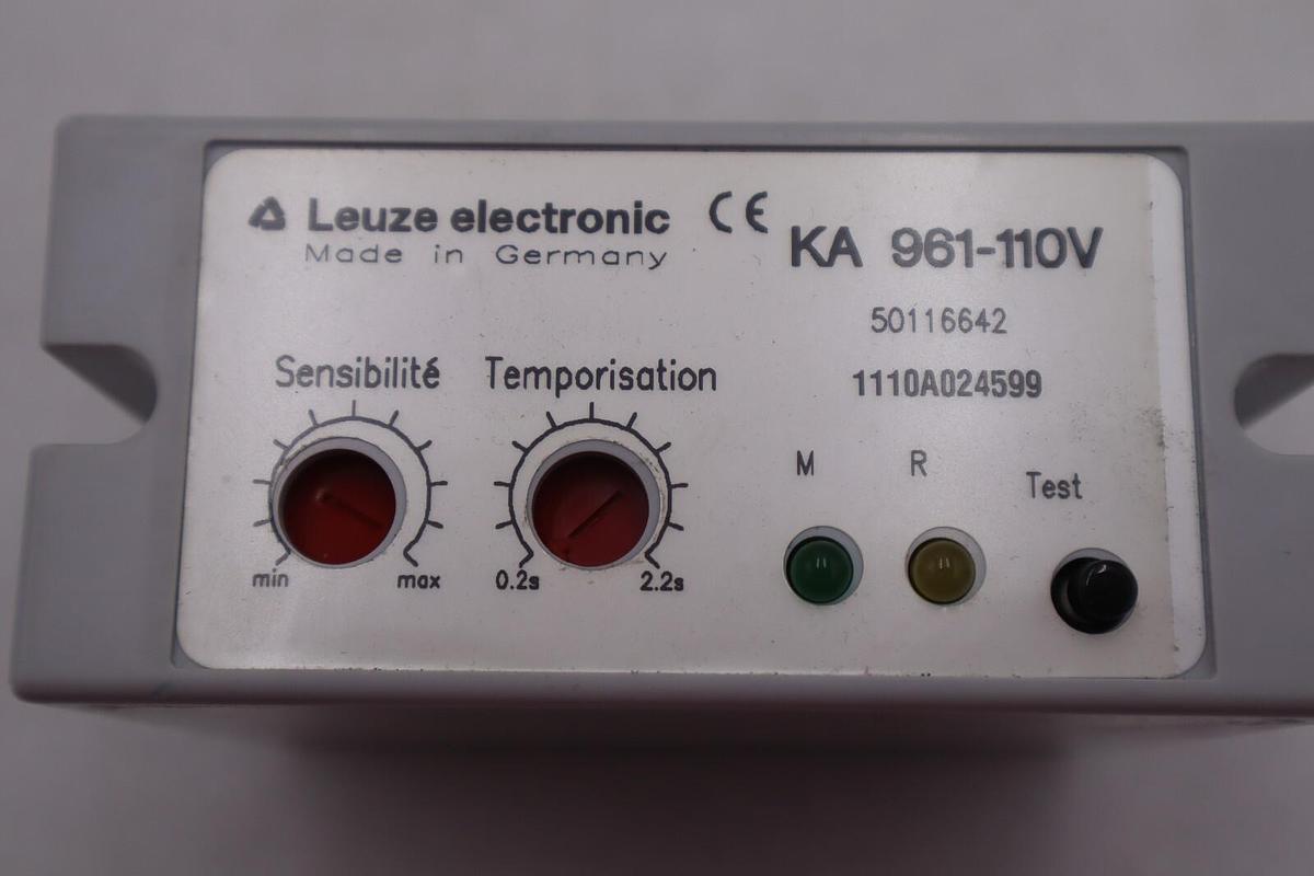 Used Leuze Electronic Amplifier Model No. KA 961-110V 50116642 1110A024599 #K-1751