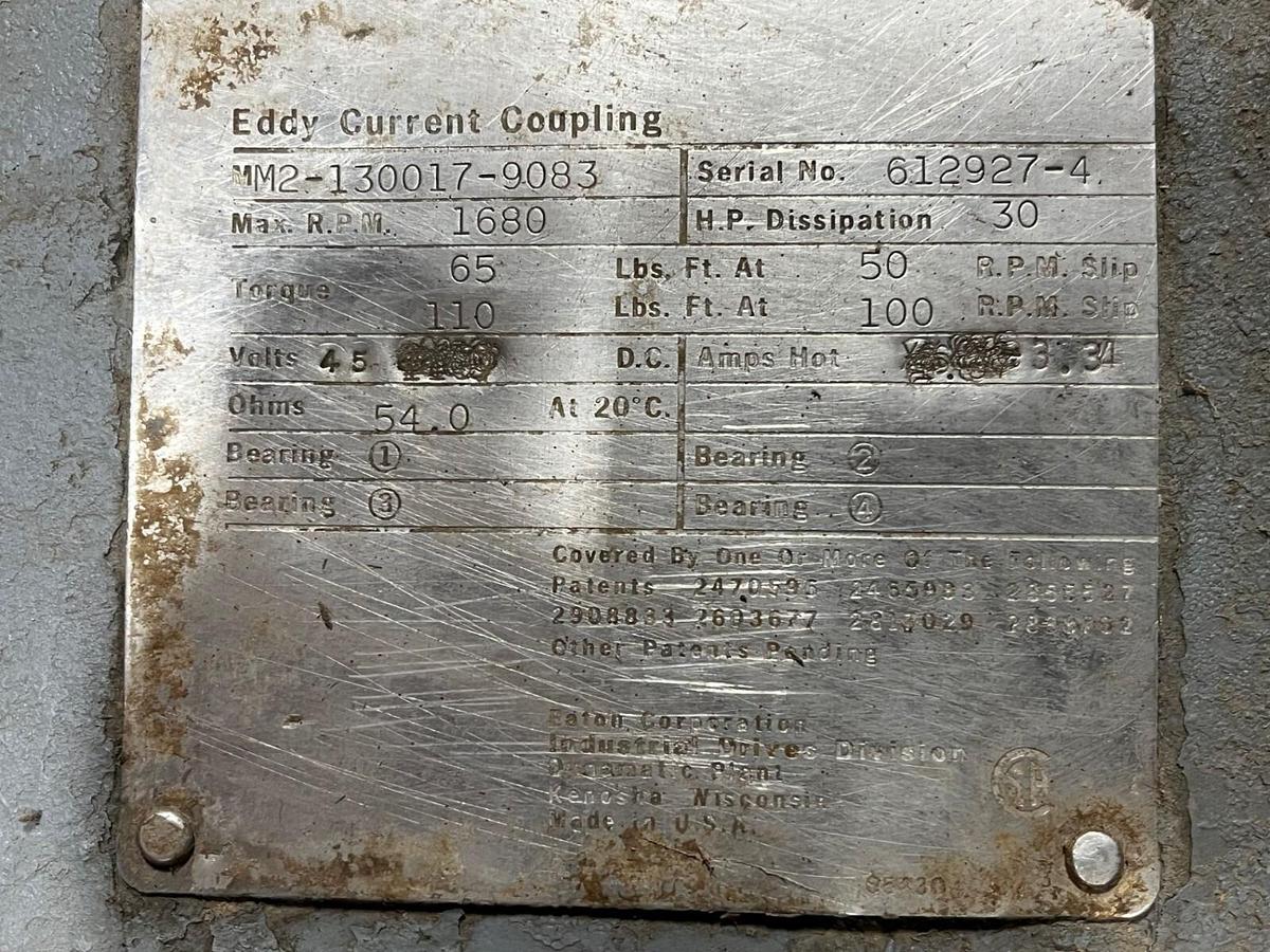 Used Eaton Eddy Current Coupling MM2-130017-9083 SPARE UNIT