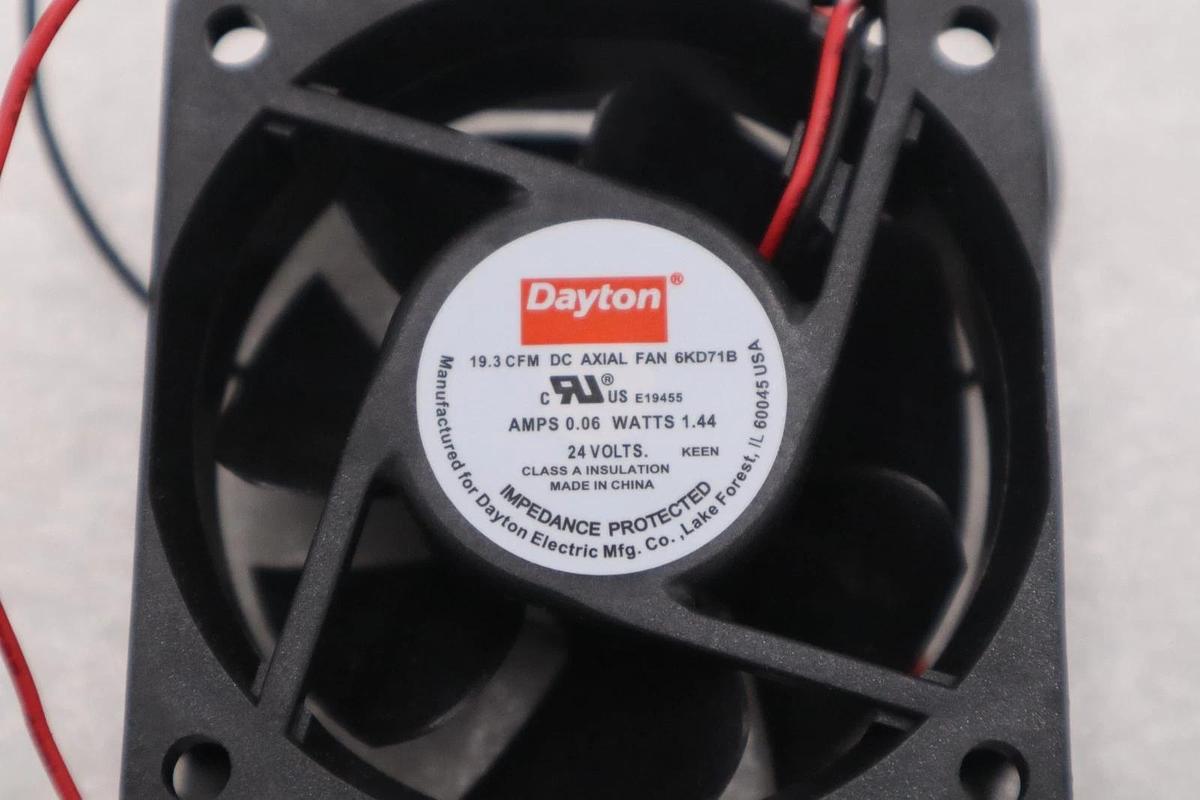 Used Dayton 6KD71B Fan Axial 19.3 CFM 24 V - NEW NO BOX - STOCK H1660A