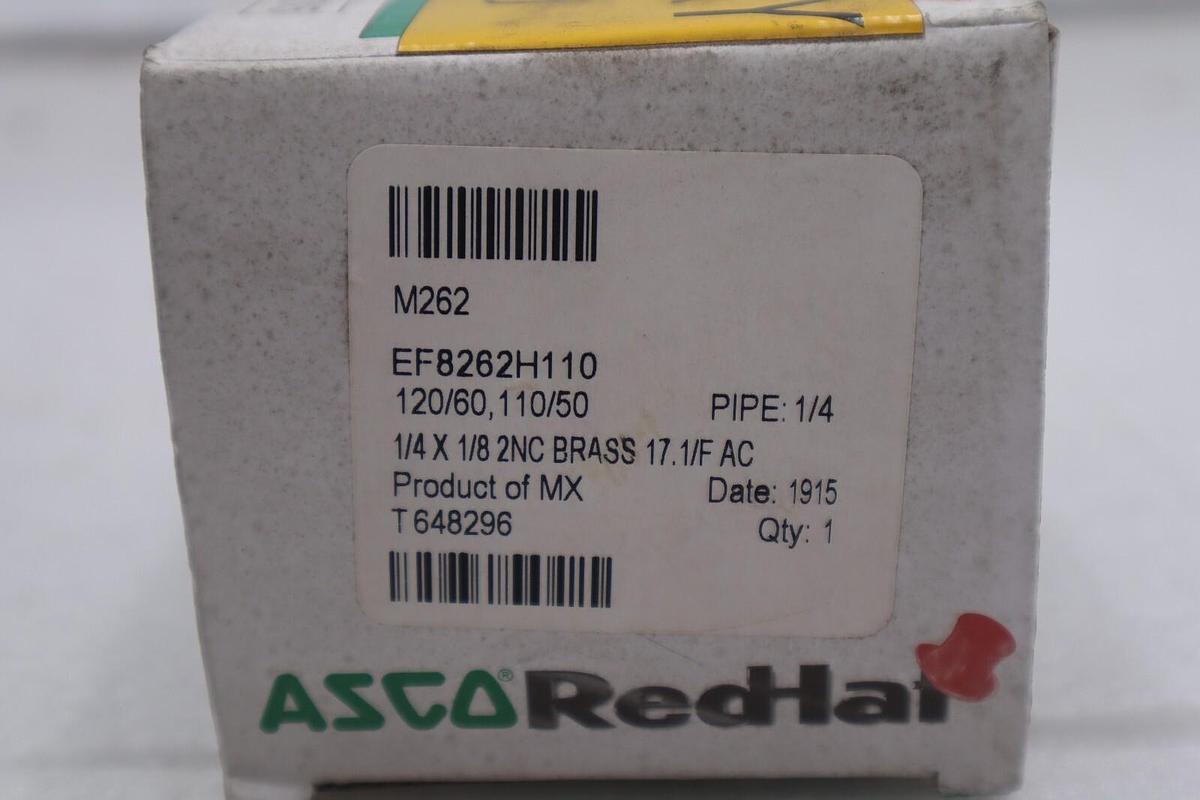 Used Asco Redhat M262 EF8262H110 120/60, 110/50 1/4 Pipe #K-2232