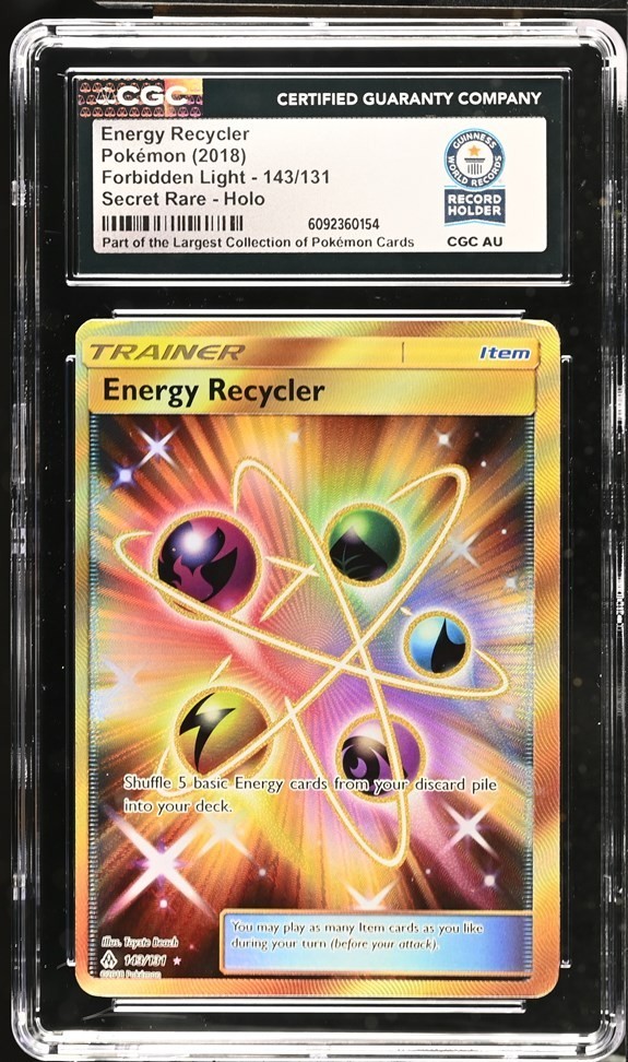 Used Energy Recycler Pokémon 2018 Forbidden Light 143/131 Holo CGC WORLD RECORD 1/1