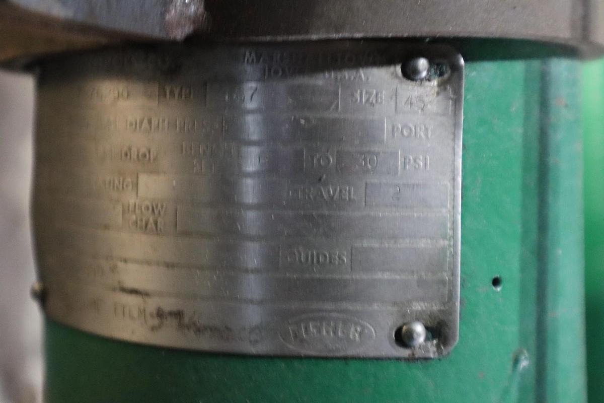 Used Fisher Control Valve Fulton Boiler Steam Valve With Pneumatic Actuator
