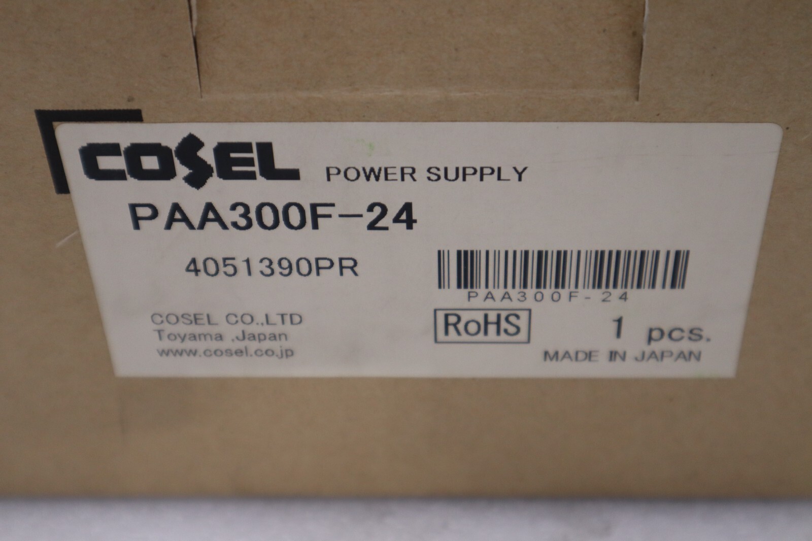 COSEL PAA300F-24 POWER SUPPLY NEW IN BOX STOCK H465