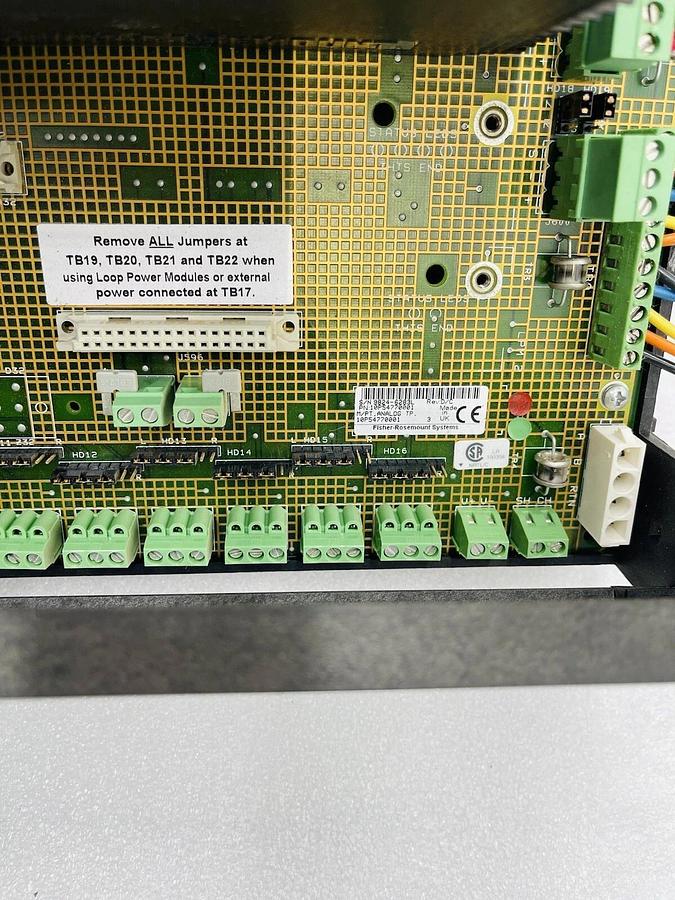 Used Fisher-Rosemount 10P54770001 Rev. D/C Termination Panel STOCK 2320