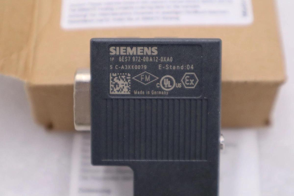 NEW OPEN BOX Siemens 6ES7 972-0BA12-0XA0 Profibus connector STK H1076A