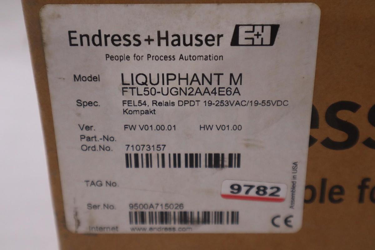 ENDRESS HAUSER FTL50-UGN2AA4E6A VIBRONIC POINT LEVEL DETECTION LIQUIPHANT GF1038