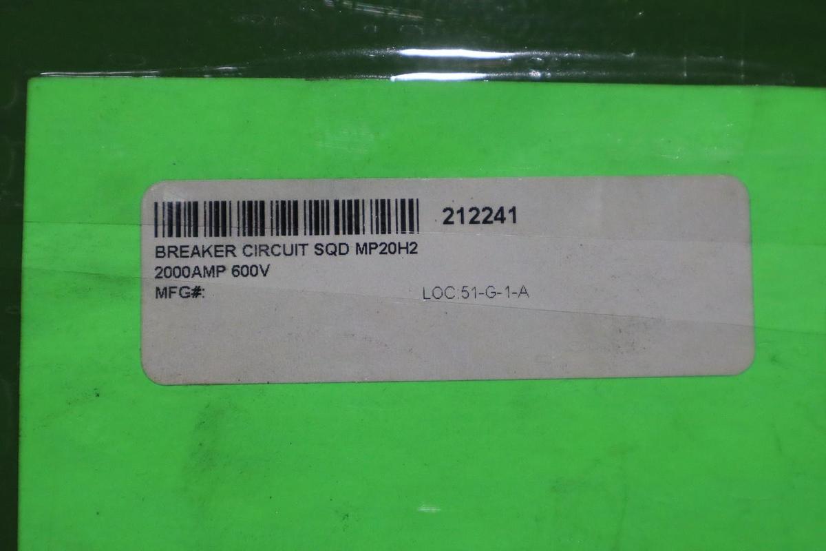 Used SQUARE D MP20H2 MASTERPACT CIRCUIT BREAKER 2000 STOCK CC59