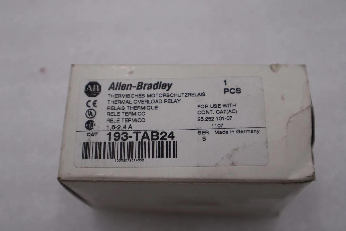 Used ALLEN BRADLEY 193-TAB24 SER. B 690V 1.6-2.4A - NEW IN BOX - STOCK H461A