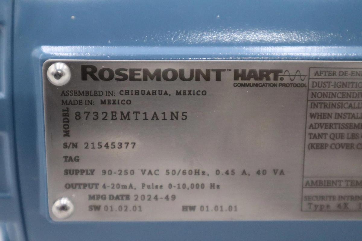 Used ROSEMOUNT HART 8732EMT1A1N5 / 8732EMT1A1N5 - NEW - STOCK 3107CC