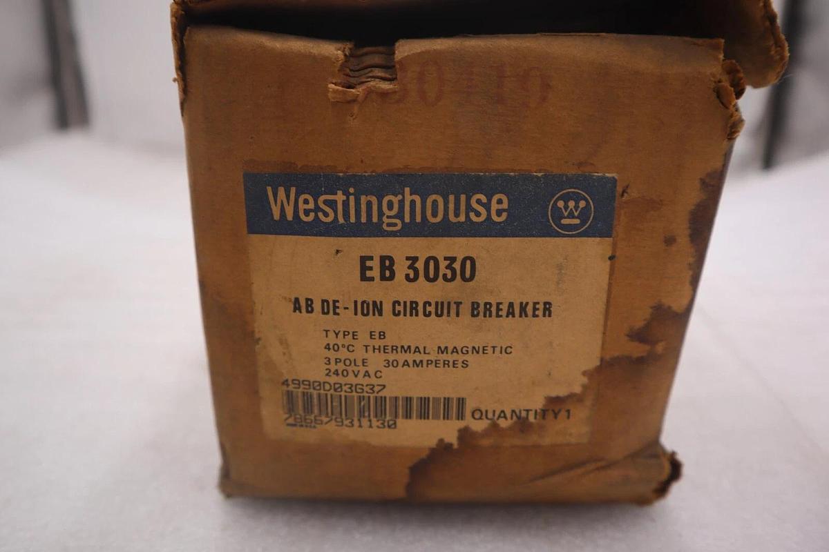 Westinghouse EB3030 AB De-ion Circuit Breaker STOCK 4569
