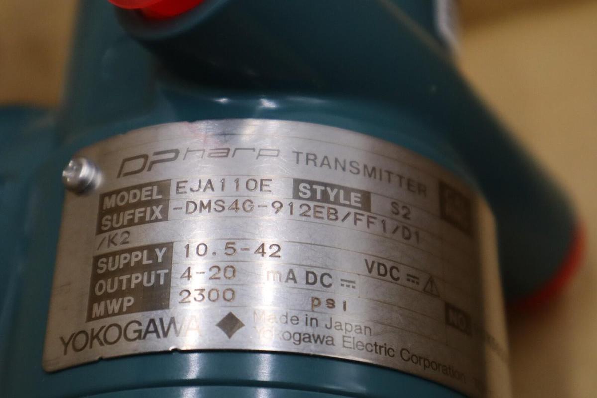 Used YOKOGAWA EJA110E-DMS4G-912EB/FF1/D1/K2 - EJA110E DIFFERENTIAL TRANSMITTER NEW