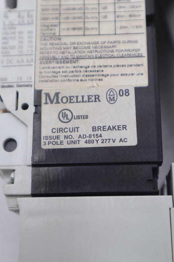 Used NZMN1A50 / NZMN1-A...50 EATON MOELLER BREAKER USED STOCK K-3475