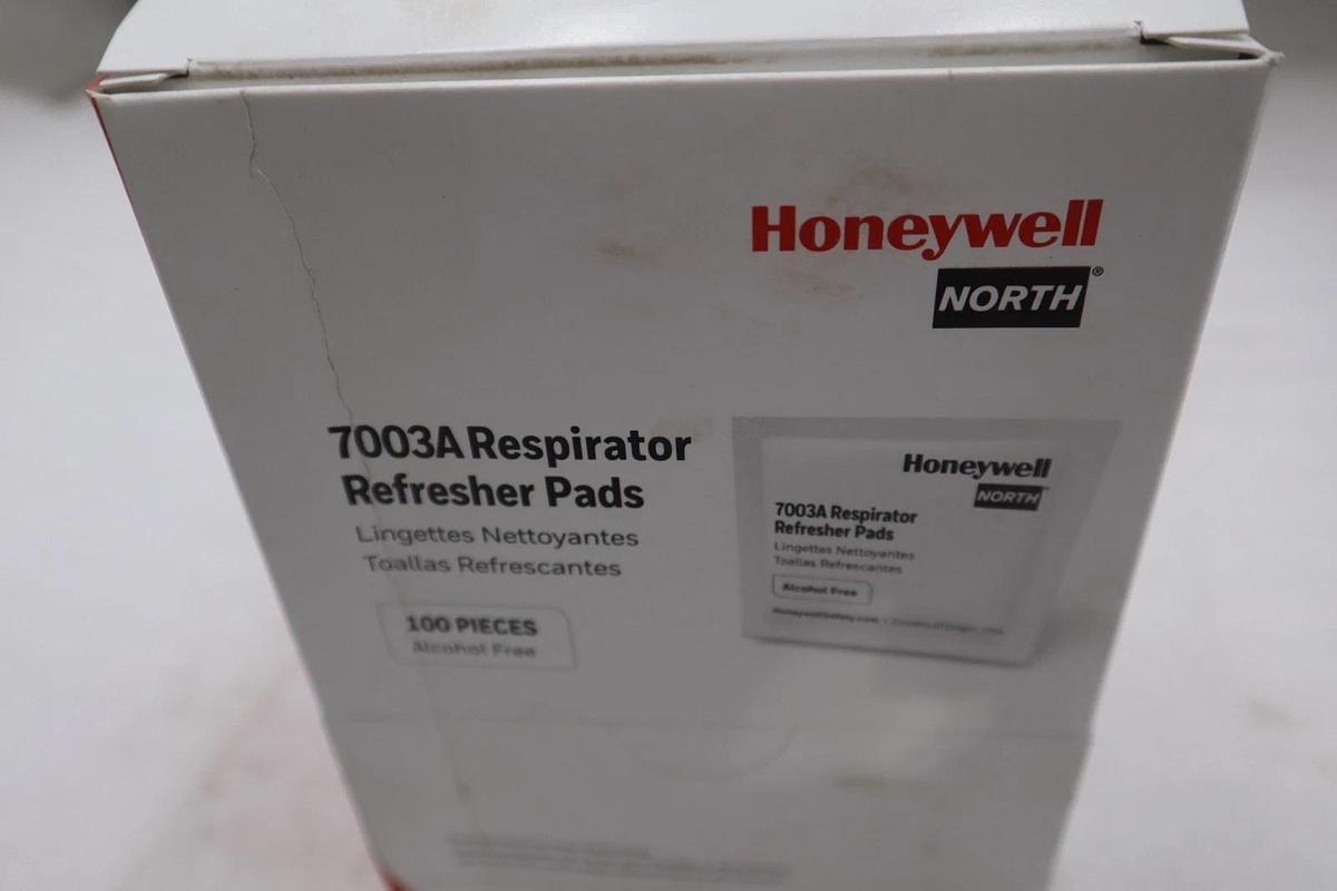 Used HONEYWELL NORTH 7003A Respirator Wipes 5 in x 7 in PK100 - STOCK SGF90