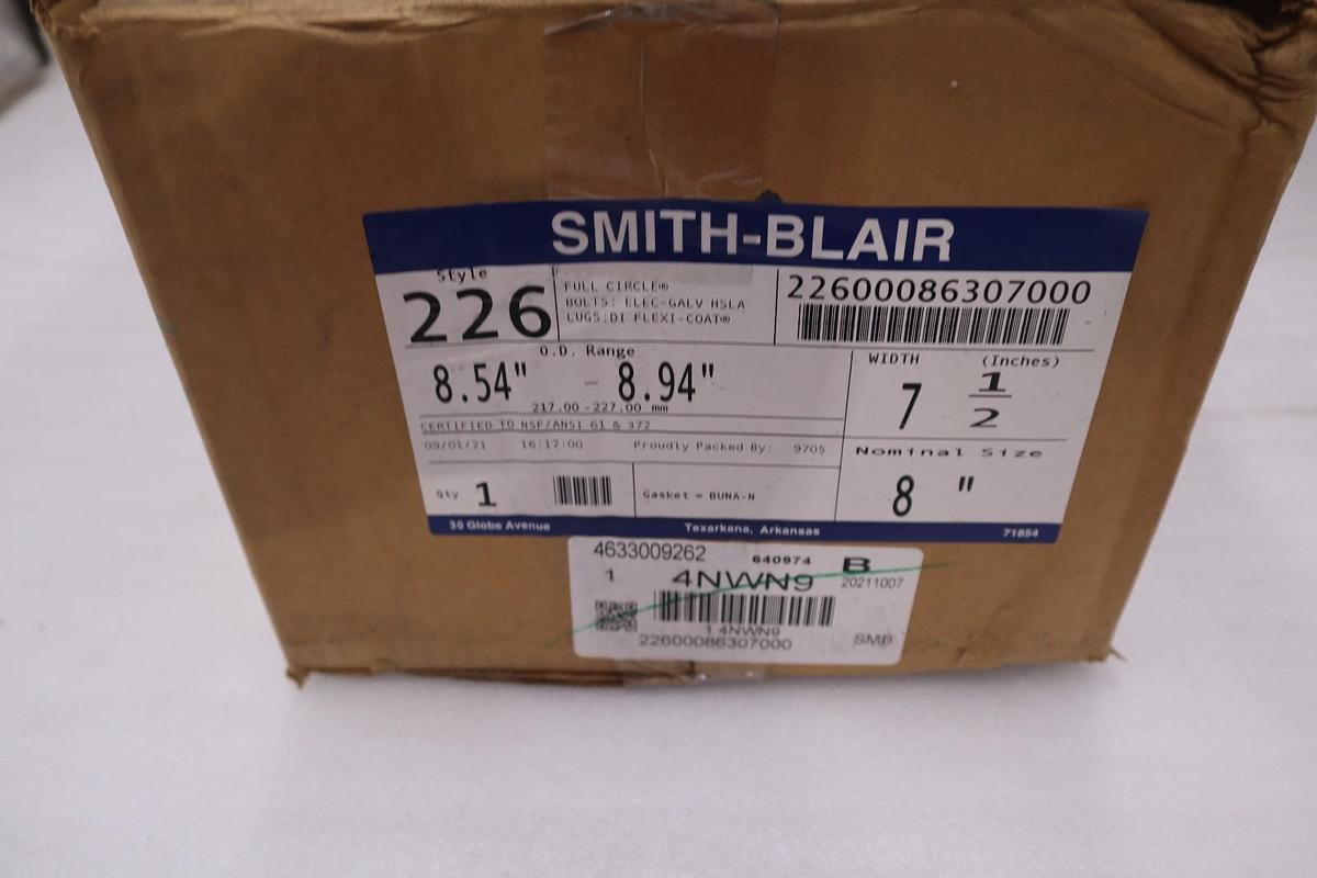 Used Smith-Blair 226 8.54-8.94" x 7.5" Circle Repair Clamp 8" 22600086307000 #GF1258