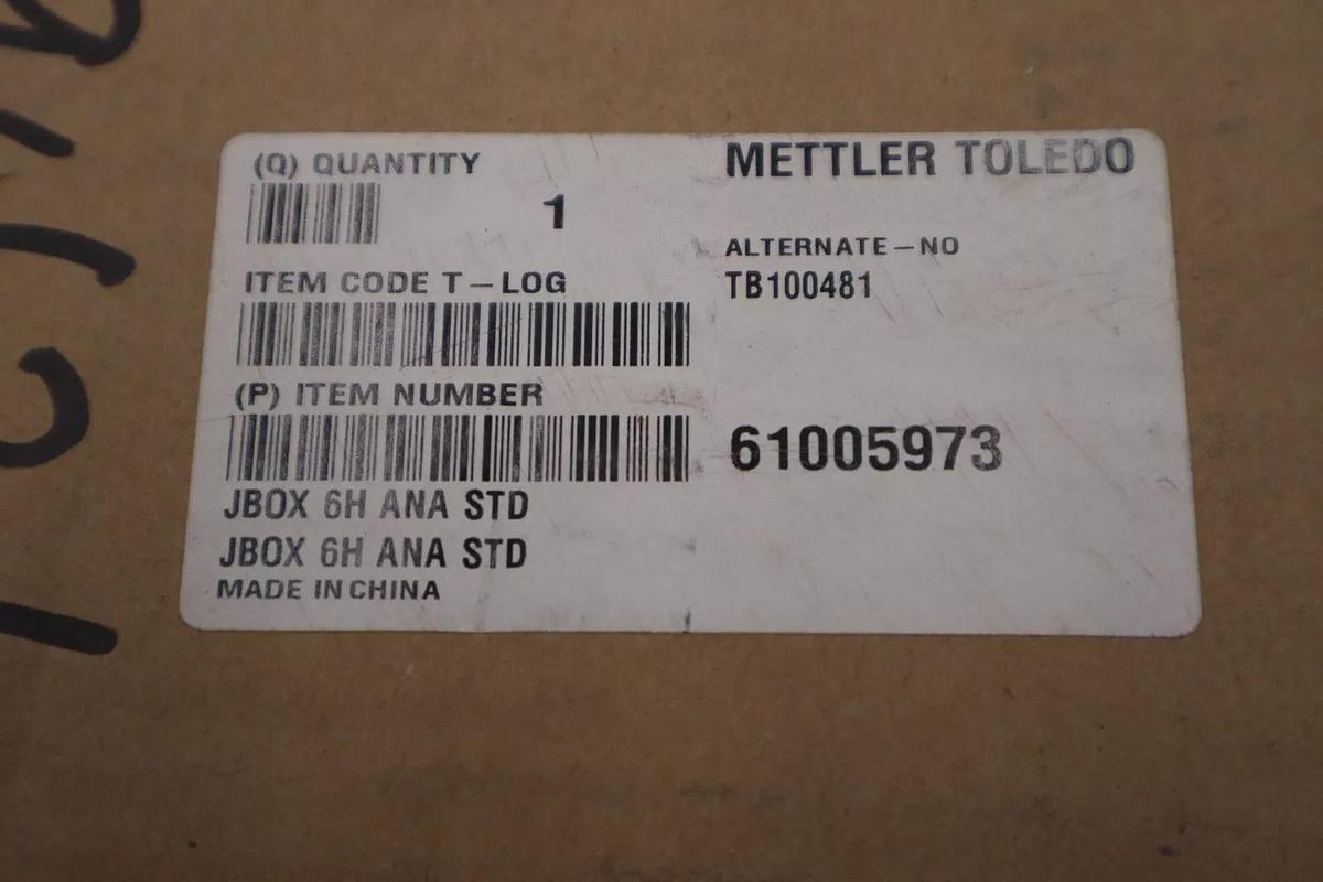 Used METTLER TOLEDO JBOX 6H ANA STD TB100481 / 61005973 NEW IN BOX STOCK G530
