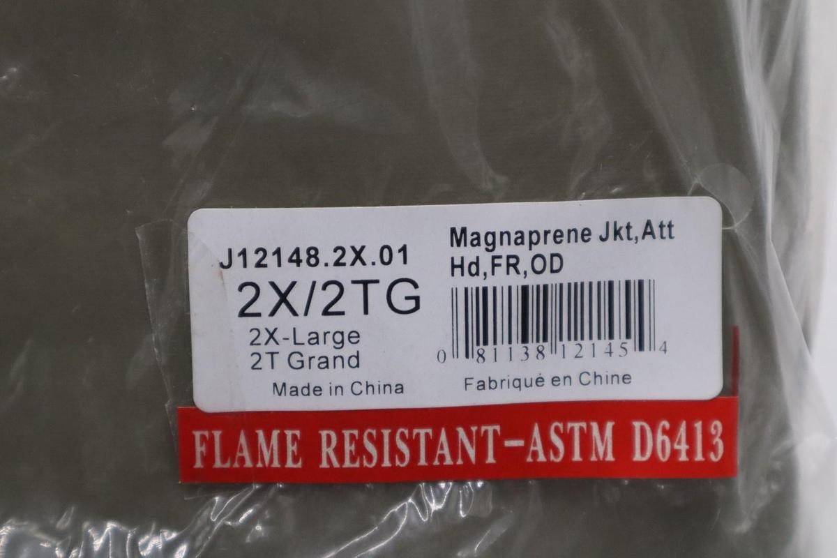 TINGLEY J12148 Magnaprene Flame Resistant Rain Jacket 2X LARGE STK SGF94
