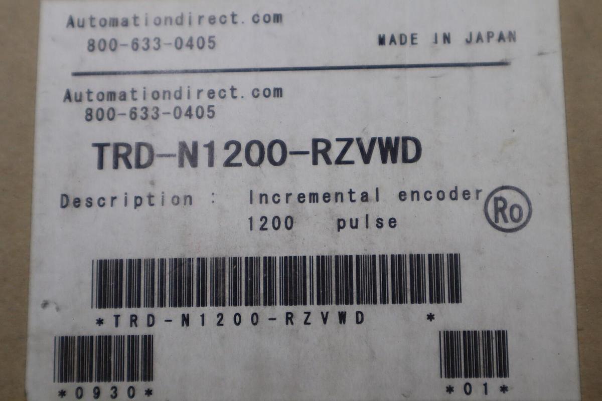 Used Automation Direct TRD-N1200-RZVWD Incremental Encoder 1200 PULSE STOCK K-3436