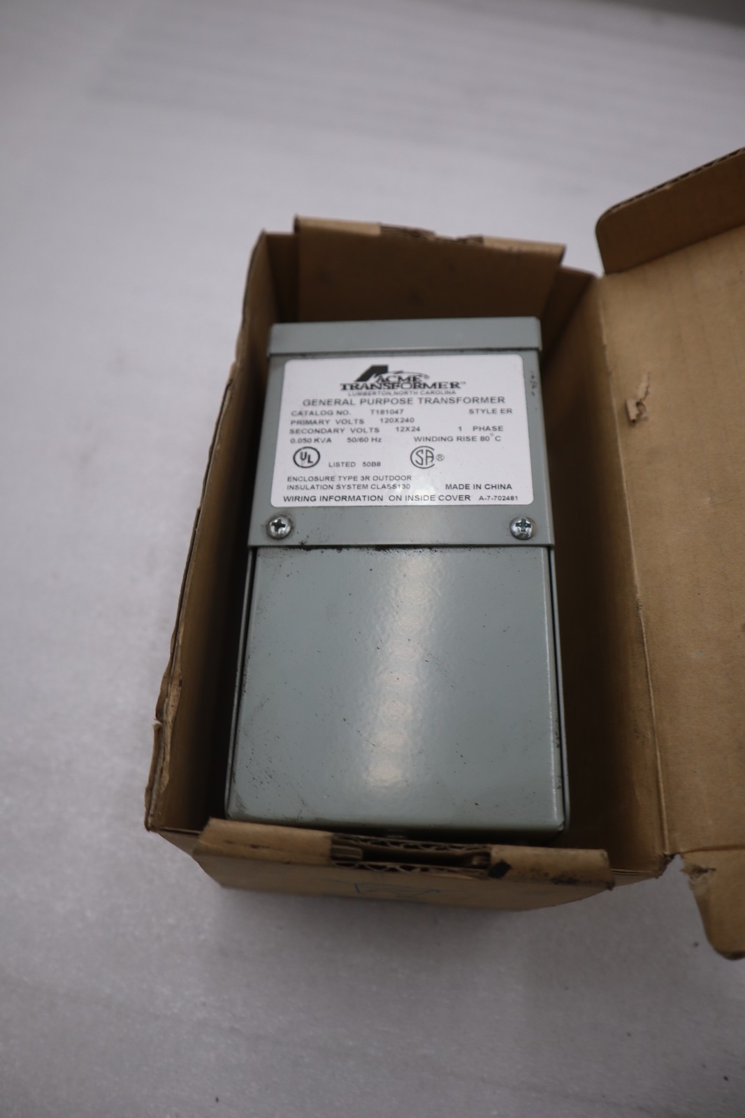 Used NEW OPEN BOX ACME T181047 General Purpose Transformer STOCK 5527CC