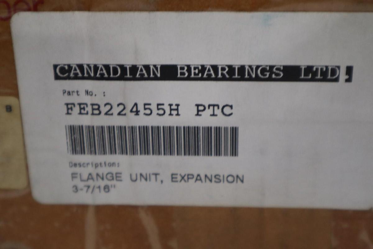 Used Link-Belt, Rexnord FEB22455H, 4 Bolt Flange Expansion Bearing, 3-7/16" Shaft NEW