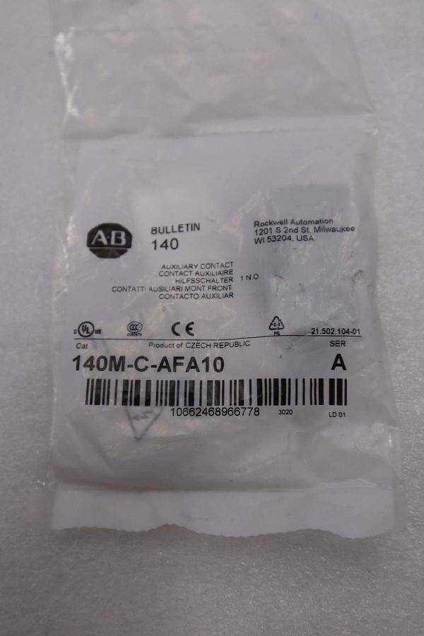 Used LOT OF 4 NEW AB Allen-Bradley 140M-C-AFA10 Aux Block 140MCAFA10 STOCK H1587A 662468966771