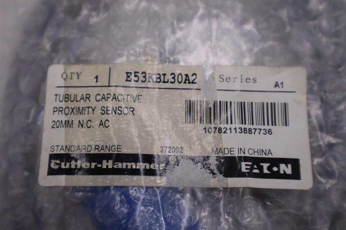 Used NEW EATON E53KBL30A2 SER A1 Tubular Capacitive Proximity Sensor 20mm STOCK H1670