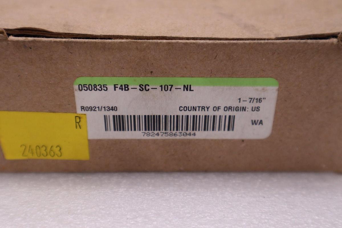 NEW DODGE 050835 F4B-SC-107-NL FLANGE MOUNT BALL BEARING STOCK H483A