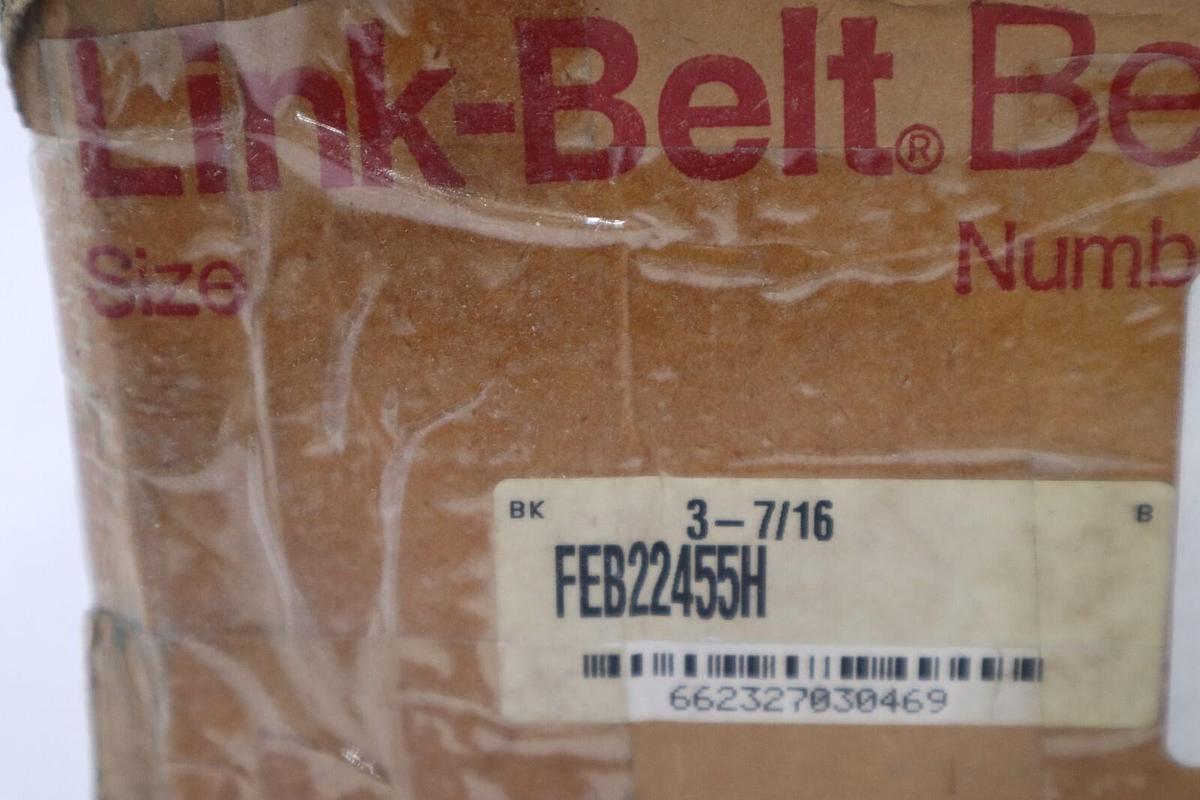 Used Link-Belt, Rexnord FEB22455H, 4 Bolt Flange Expansion Bearing, 3-7/16" Shaft NEW